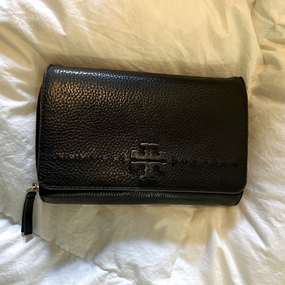 Tory Burch McGraw Leather Crossbody wallet bag